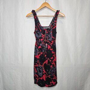 Kimchi Blue Dark Vamp Floral Front Zip Dress